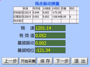 殘余振動測量